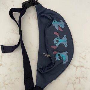 Source Unknown Blue Crossbody Bag with Stitch Design